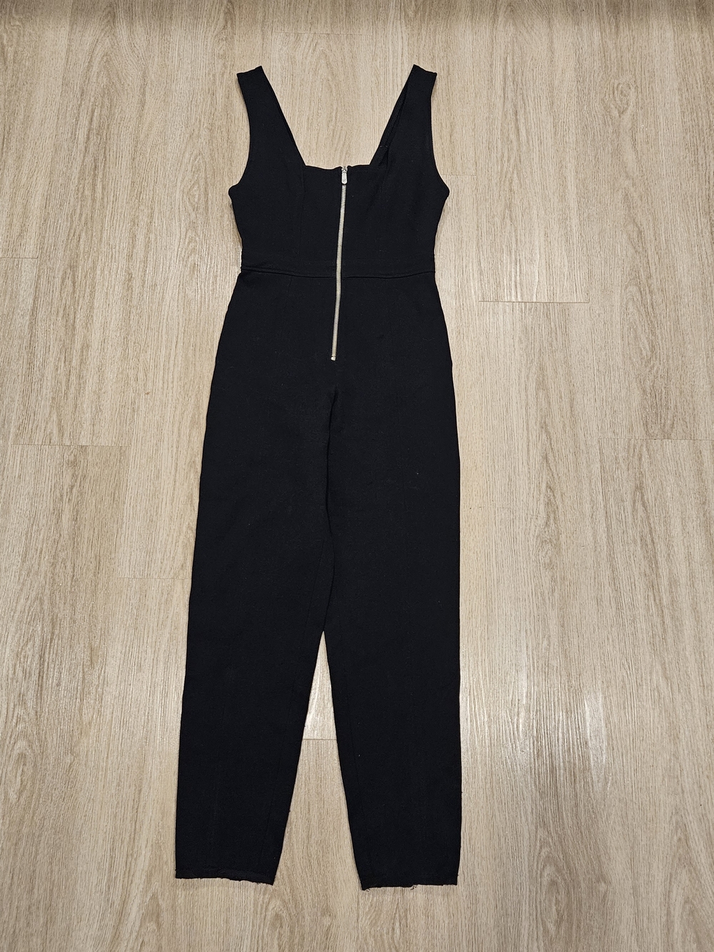 Vintage V de V Paris Black Zip Front Sleeveless Jumpsuit Overalls Fits Modern XS